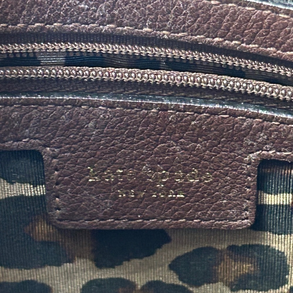Kate Spade New‎ York Leather Hobo Shoulder Bag Purse Brown Gold Tone Hardware - Picture 5 of 16